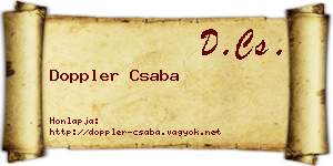 Doppler Csaba névjegykártya